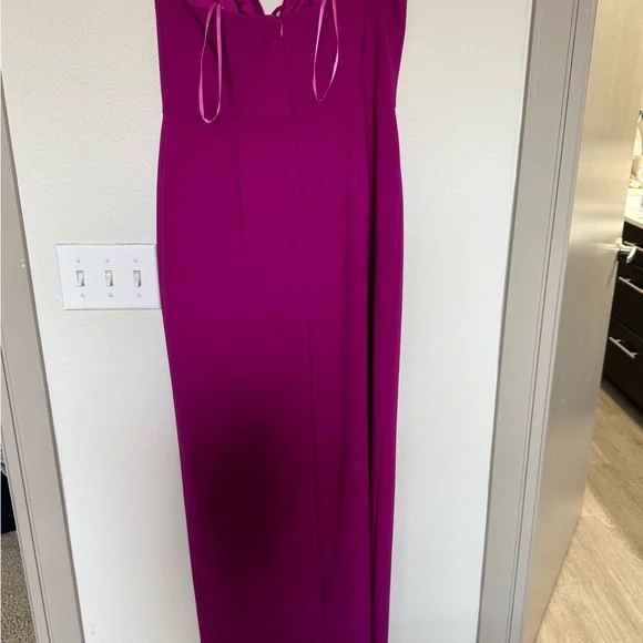 Aidan Mattox Fuchsia Strapless Gown - Picture 3 of 4